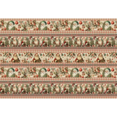 Новогодняя бумага для упаковки "Санта", 5 шт/уп