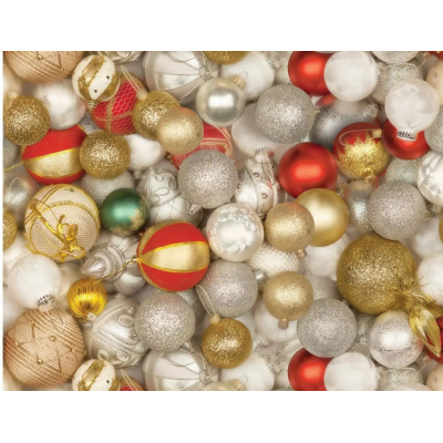 Новогодняя бумага для упаковки "Елочные игрушки", 5 шт/уп