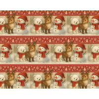 Бумага для упаковки новогодних подарков "Рождественские герои", 5 шт/уп 