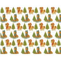 Новогодняя бумага для упаковки "Символ года", 5 шт/уп