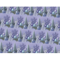 Бумага для упаковки новогодних подарков "Ёлочные игрушки", 5 шт/уп  