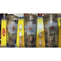 Набор Высоких стаканов круговая деколь (250мл)