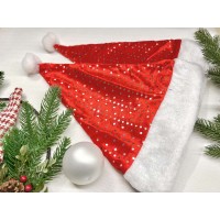 Шапка деда Мороза, с блестками