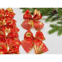 Бантики на елку, ткань, 10*12 см