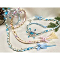 Обруч снегурочки, коса 40 см