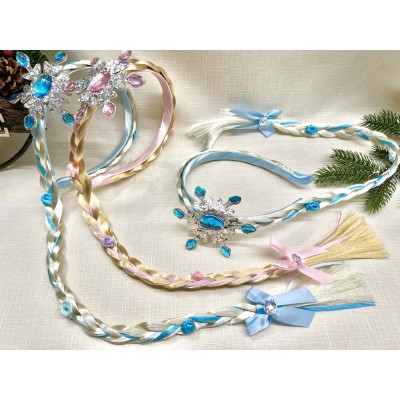 Обруч снегурочки, коса 40 см