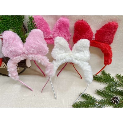 Обруч бантик, мех