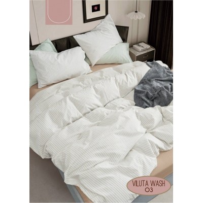 Комплект постельного белья Евро Viluta Wash 03 хлопок 100%