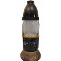 Лампадка стеклянная на 36 часов "Нитка черная"