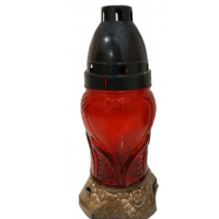 Лампадка стеклянная на 18 часов "Рифление сердце"