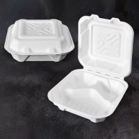 Ланч-бокс одноразовый из сахарного тростника (багассы) "Эко" 3секции 20см