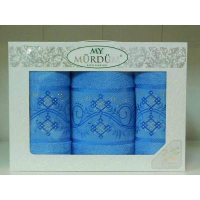 Набор полотенец My Murdum 3-ка (б+2л)   (в ассортименте). Турция