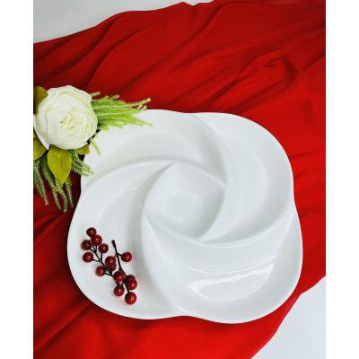 Менажница фарфоровая «Грация» 10″(25.5см)