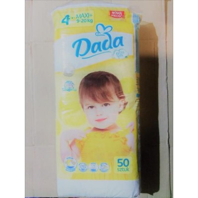 Подгузники детские DADA 4+, 50 штук., 9-20 кг.