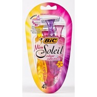 Станок для бритья «BIC» женский (одноразовый, серия Miss Soleil, уп. 4 шт, Греция)