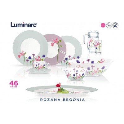 Сервиз Luminarc ROSANA Begonia /46пр. N2143