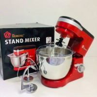 Миксер-тестомис планетарный Domotec MS-1368 на 6 скоростей 3 насадки чаша 4 л 1500W Красный Миксер-тестомис планетарный Domotec MS-1368 на 6 скоростей 3 насадки чаша 4 л 1500W Красный