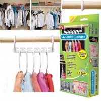 Вешалка для одежды Wonder hanger TRIPLES CLOSET Белая для экономии места в шкафу Вешалка для одежды Wonder hanger TRIPLES CLOSET Белая для экономии места в шкафу