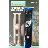 Аккумуляторная машинка для стрижки с цифровым дисплеем TrimmerX T-78 Аккумуляторная машинка для стрижки с цифровым дисплеем TrimmerX T-78