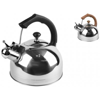 Чайник со свистком Benson BN-722 из нержавеющей стали 2.5 л Коричневая ручка Чайник со свистком Benson BN-722 из нержавеющей стали 2.5 л Коричневая ручка
