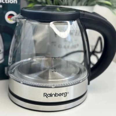 Электрочайник стеклянный Rainberg RB-2251 - 1л бесшумный