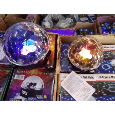 Диско шар Bluetooth MP3 LED Crystall Magic Ball Light светомузыка с пультом