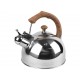 Чайник со свистком Benson BN-722 из нержавеющей стали 2.5 л Коричневая ручка