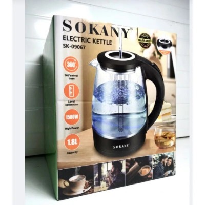 Электрический чайник Sokany SK-SH-09067 с мощностью 1500