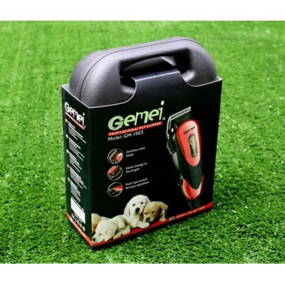 Профессиональная машинка для стрижки животных Gemei GM 1023 с кейсом, груминг собак и кошек.
