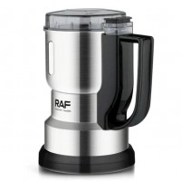 Кофемолка электрическая из нержавеющей стали RAF R. 7132 серебристая 300Вт