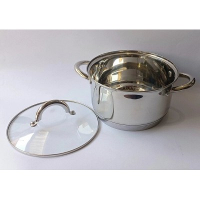 Кастрюля из нержавейки и крышкой 3.6л Styleberg WK-2158 Кастрюля из нержавейки и крышкой 3.6л Styleberg WK-2158