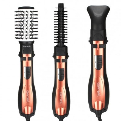 Стайлер 3в1 Gemei GM-4828 Вращающаяся воздушная фен щетка для волос Мультистайлер с насадками Стайлер 3в1 Gemei GM-4828 Вращающаяся воздушная фен щетка для волос Мультистайлер с насадками