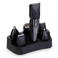 Триммер Kemei KM-640 с Турбо режимом + насадками для ушей и носа беспроводная Черная Триммер Kemei KM-640 с Турбо режимом + насадками для ушей и носа беспроводная Черная