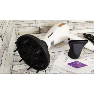 Фен для сушки волос Promotec PM-2305 3000W с дифузором Белый