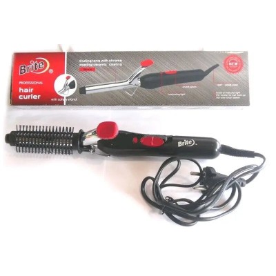 Плойка для завивки волос Brite ВНС-471 локон 19 мм, крутящийся шнур + насадка расческа