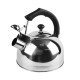 Чайник со свистком Benson BN-722 из нержавеющей стали 2.5 л Коричневая ручка