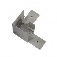 Угол трековой магнитной рейки врезной  горизонтальный белый