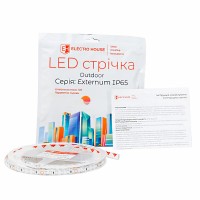 LED лента 14Вт 12В SMD2835 180 диодов, теплый белый 3000K, серия Externum IP65 , гарантия 3 года