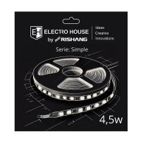 LED лента 4,5Вт 12В SMD2835 60 диодов, 540 Лм, теплый белый 3000K, серия Simple Electro House by Rishang LED лента 4,5Вт 12В SMD2835 60 диодов, 540 Лм, теплый белый 3000K, серия Simple Electro House by Rishang
