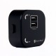 Розетка трековая двойная USB  Pandora Black (Чёрный) 2,4 А