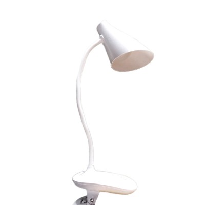 LED светильник настольный Белый с аккумулятором и креплением