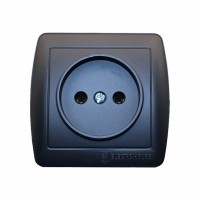 Розетка без заземления 16 А Acura Графит