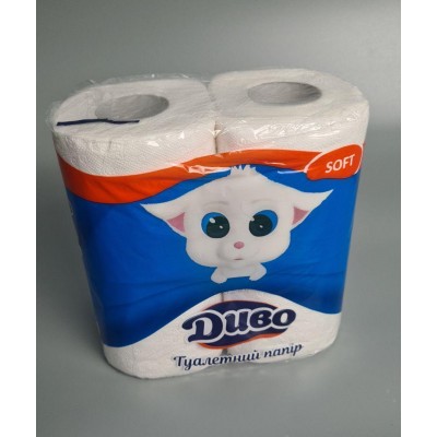 Бумага туалетная  белая (а4) Диво SOFT (1 пачка)