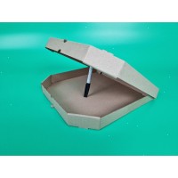 Коробка для пиццы бурая размер 320х320х40 мм (100 шт)