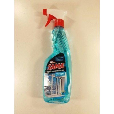 Моющее средство для стекла и зеркал САМА морозная свежесть 500г (курок) (1 шт) Моющее средство для стекла и зеркал САМА морозная свежесть 500г (курок) (1 шт)