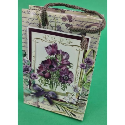 Пакеты подарочные бумажные размер 8х12х3.5 12 шт./уп.