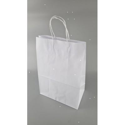 Пакет с ручками бумажный 35*25*14 белый №24 (25 шт)