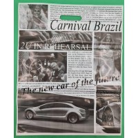 Пакет с прорезной ручкой Газета Московская 40*50 90мк ДПА (50 шт)