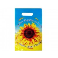 Пакеты с прорубной ручкой с рисунком размер 20х30 