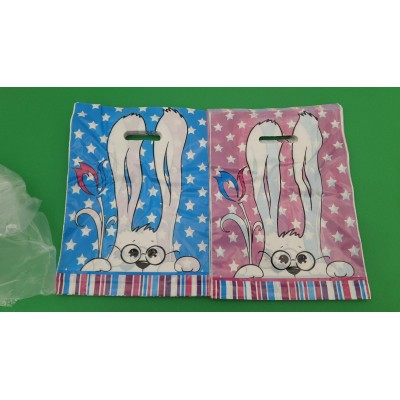 Пакет с прорезной ручкой  (30*40+3) Заяц Леоми (50 шт)